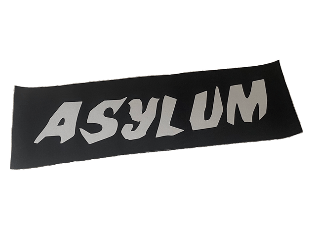  Asylum Large White Sew On Patch